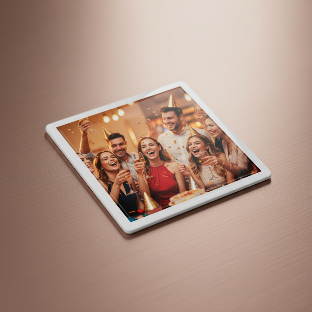 2x2 photo magnet keepsake from DMC Photo Booth